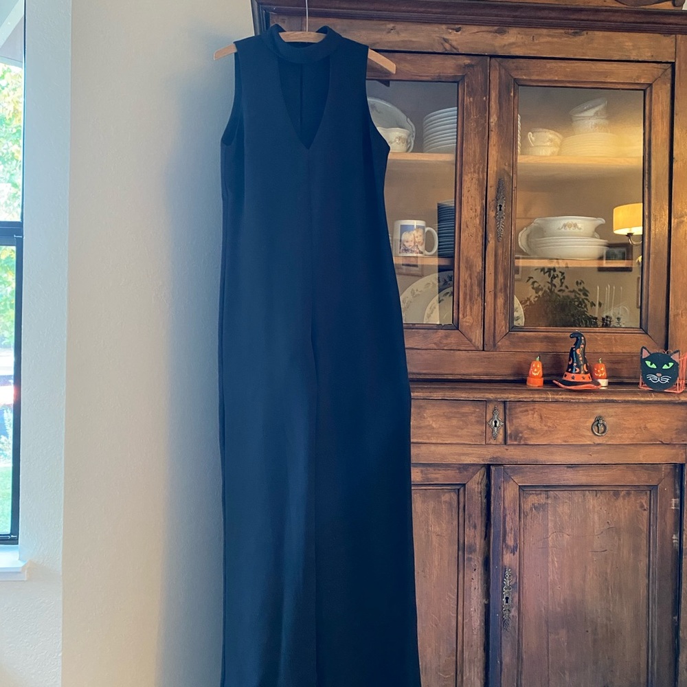 Forever 21 Black V-Neck Jumpsuit